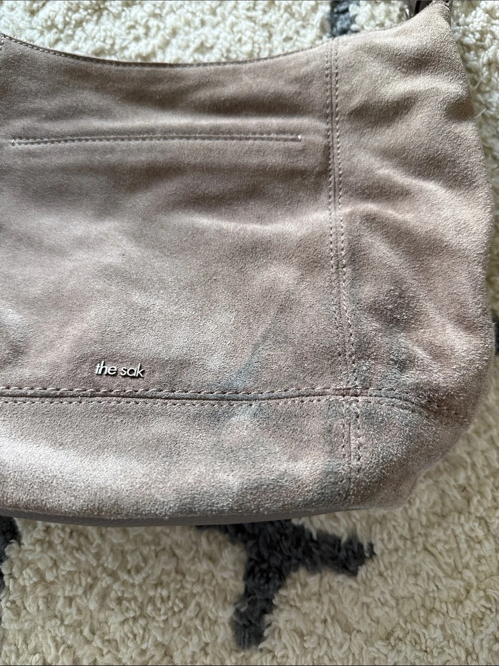 The Sak Sequoia Hobo Bag in Leather Single Shoulder Strap Mushroom Suede